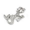 Brass Micro Pave Cubic Zirconia Pendants KK-M322-33P-2