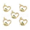Brass Micro Pave Cubic Zirconia Pendants KK-E068-VB194-3