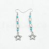 Bohemian Zinc Alloy Synthetic Turquoise Dangle Earrings LQ8241-1-1