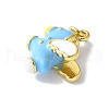 Brass Enamel Charms KK-A252-31G-01-2