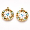 304 Stainless Steel Rhinestone Pendants STAS-T064-52-1