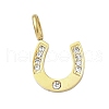 304 Stainless Steel Micro Pave Cubic Zirconia Pendants STAS-D364-04G-1