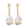 Brass with Cubic Zirconia Pendants KK-Z035-01B-1