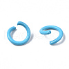 Spray Painted Iron Open Jump Rings IFIN-T017-04B-4