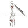 Natural South Red Agate & Carnelian Chips Bookmarks AJEW-JK00373-3