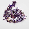 Natural Electroplated Quartz Crystal Beads Strands G-F206-03-2