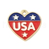 Independence Day Alloy Enamel Pandants FIND-M083-05A-G-1