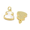 Brass Pave Shell Pendants KK-K365-08C-G-2