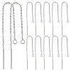 6 Pairs 304 Stainless Steel Earring Findings STAS-LP0001-15-1