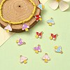 20Pcs 4 Colors Autumn Theme Alloy Enamel Charms ENAM-YW0003-40-5