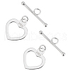  2Pcs 925 Sterling Silver Toggle Clasps FIND-PH0022-60-1