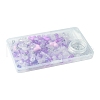 250Pcs 15 Styles Purple Opaque with Transparent Acrylic Beads with Strong Stretchy Beading Elastic Thread OACR-FS0001-61-6