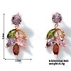 Sweet Brass Cubic Zirconia Earrings WI7590-1-2