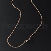 1.5mm Rack Plating Brass Singapore Chain Necklaces for Women Men MAK-L044-28KCG-3