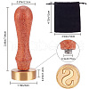 CRASPIRE 1Pc Golden Tone Brass Stamp Head DIY-CA0006-33S-2