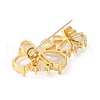 Butterfly Brass Pave Clear Cubic Zirconia Brooches for Backpack Clothes JEWB-Z037-01G-3