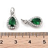 Brass with Cubic Zirconia  Pendants KK-P271-32P-3