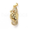 Brass Micro Pave Cubic Zirconia Pendants KK-H433-29G-1