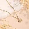 Bowknot Brass Pendant Necklaces for Women WG5C793-03-2