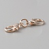 Zinc Alloy Double Lobster Claw Clasps FIND-TAC0016-15RG-2