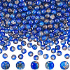 SOFPLATE 3 Strands Two-Tone Crackle Baking Painted Transparent Glass Beads Strands CCG-SP0001-01B-1