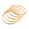 Women's Simple Fashion 304 Stainless Steel Stackable Buddhist Bangles BJEW-H547-03-2