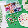 300Pcs 12 Colors Crackle Baking Painted Imitation Jade Glass Beads Set DGLA-TA0001-05-14