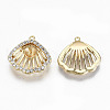 Hollow Brass Micro Pave Clear Cubic Zirconia Peg Bails Charms KK-R117-009-NF-2