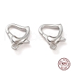 Anti-Tarnish Rhodium Plated 925 Sterling Silver Lobster Claw Clasps STER-K173-19P-3