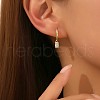 S925 Sterling Silver Rectangle Hoop Earrings MV8061-1