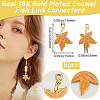 Beebeecraft 8Pcs 304 Stainless Steel Enamel Pendants STAS-BBC0005-36-2