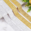 7.5 Yards Polyester Jacquard Flower Ribbon OCOR-WH0088-84D-4