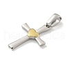 304 Stainless Steel Pendants STAS-C102-14GP-2