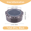 SUPERFINDINGS 2Pcs Alloy with Glass Visible Window Box CON-FH0001-55A-2