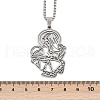 304 Stainless Steel Pendant Necklaces NJEW-K283-09P-3