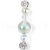 Glass and Acrylic and Imitation Pearl and Rhinestone Beads Strands MAK-T011-06F-2
