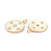 Brass Micro Pave Clear Cubic Zirconia Pendants KK-S356-541G-NF-2