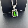 Fashionable Stainless Steel Rhinestone Pendant Necklaces FH6785-4