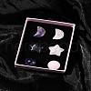 Natural Gemstone Healing Moon & Star & Round Ornaments AJEW-FS0001-12B-9