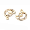 Rack Plating Alloy Crystal Rhinestone Pendants RB-L036-VF880-2-2