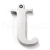 Tarnish Resistant 304 Stainless Steel Letter Pendant Rhinestone Settings STAS-J028-01J-2