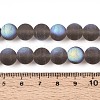 Frosted Transparent Glass Beads Strands GLAA-T032-T10mm-MBB02-4