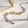 304 Stainless Steel Cable Chain Bracelets for Women BJEW-K279-02GP-2