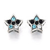 Alloy Rhinestone European Beads FIND-N009-17A-AS-1