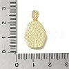 Brass Pave Shell Pendants KK-I708-13A-G-3