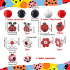 SOFPLATE Painted Natural Wood Beads Sets WOOD-SP0001-16-2