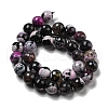 Faceted Natural Fire Crackle Agate Beads Strands G-F447-12mm-N15-3
