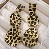 Alloy acrylic Dangle Stud Earrings EJEW-M075-01G-02-4