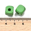 Spray Painted Wooden Beads WOOD-P021-01C-28-3
