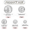 CRASPIRE 11Pcs 5 Style Plastic & Glass Disco Ball Cake Decorations FEPA-CP0001-01-2